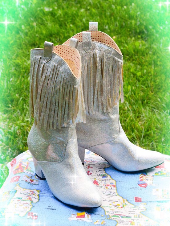 But Another Innocent Tale Shoes - Bait Footwear Holographic (For Real) Cowboy Boots Size 11